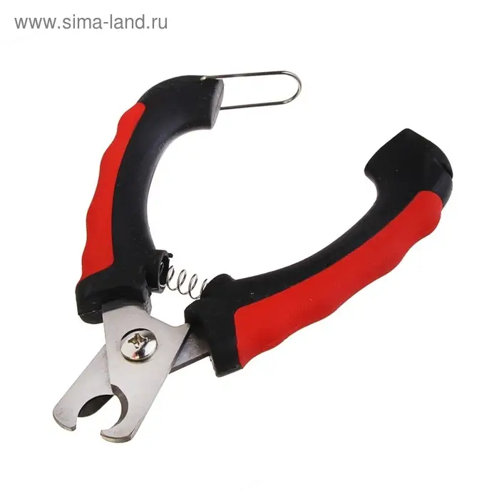 Набор по уходу за когтями: когтерез боковой (отверстие 14мм) и пилка, чёрно-красный