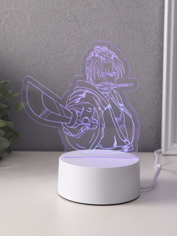 Светильник "Аниме. Воин" LED RGB от сети RISALUX 9,5х14,9х16 см