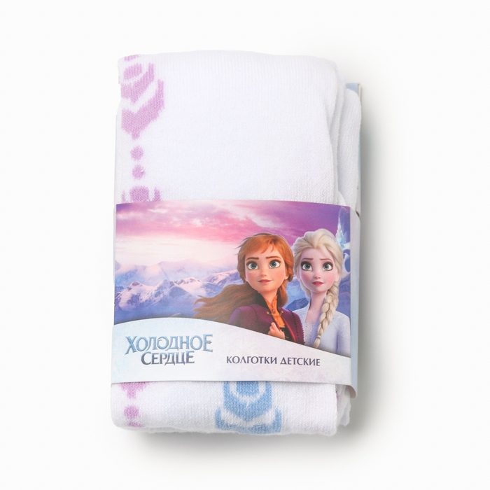 Колготки детские &laquo;Эльза&raquo;, Холодное сердце, рост 92-98 см, цвет белый