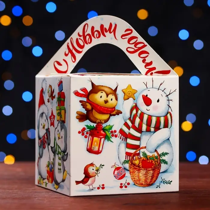 Подарочная коробка &laquo;Белоснежный&raquo; , Кубик большой 12&times;12&times;12 см