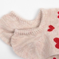 Носки женские MINAKU &laquo;Сердце&raquo;, цвет бежевый, размер 36-37 (23 см)