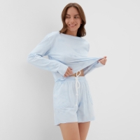 Костюм женский (лонгслив и шорты) KAFTAN р. 52-54, голубой