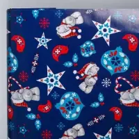 Бумага упаковочная глянцевая &laquo;С Новым Годом!&raquo;, 50&times;70 см