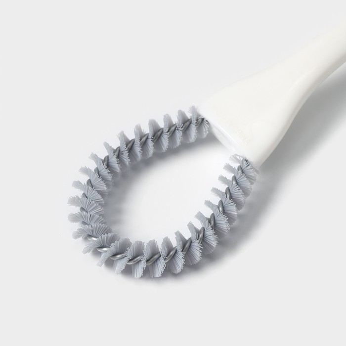 Щётка для чистки посуды и решёток-гриль Raccoon, круг, 19&times;5,5&times;2 см, цвет белый