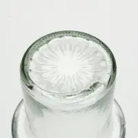 Стеклянная ваза с деревянной подставкой, 10х25,5х10 см