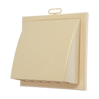 Выход стенной ZEIN, 190х190 мм, с фланцем d=125/150/60х120 мм, с обр. клапаном, слон. кость Выход стенной ZEIN, 190х190 мм, с фланцем d=125/150/60х120 мм, с обр. клапаном, слон. кость