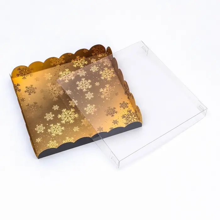 Коробка для печенья, &laquo;С Новыйм годом!&raquo;, 21&times;21&times;3, Новый год