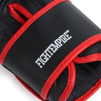 Боксерские перчатки FIGHT EMPIRE, ART, натуральная кожа, чёрные, размер 12 oz