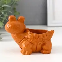 Фигура с подставкой для мелочей &laquo;Черепаха&raquo;, 7.5&times;10&times;6 см, красная глина