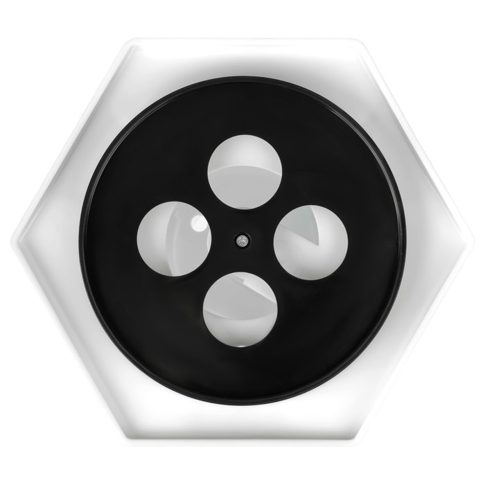 Подставка-органайзер для канцелярии 10 отделений, СТАММ "Maxi Desk", пластиковая, вращающаяся, белая