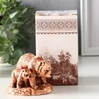 Фигура "Медведь с медвежонком" 6,5х7х9,5 см