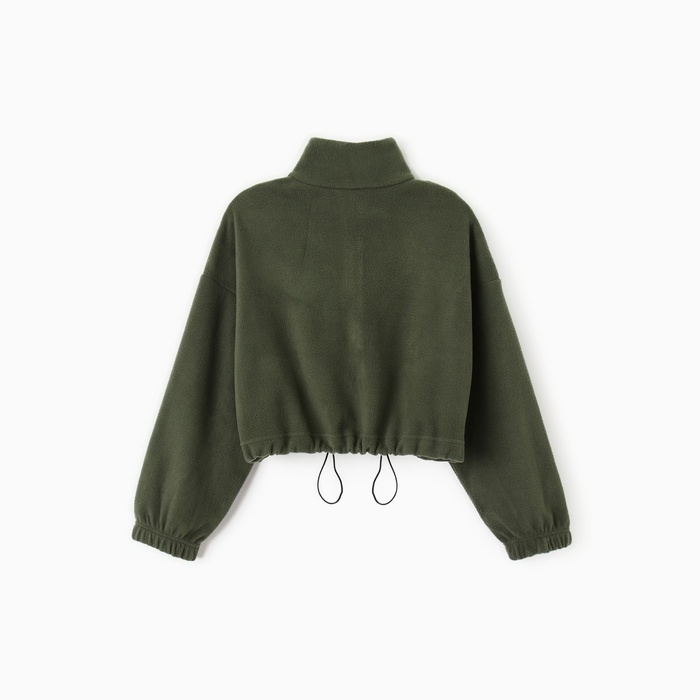 Толстовка флисовая для девочки MINAKU: Fleece Soft, цвет зелёный, рост 158 см