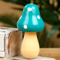 Календарь настольный "Грибок" дерево 13х3,5х9 см, цв. бело-зелёный