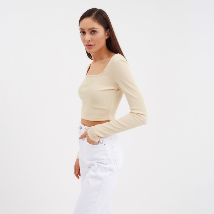 Лонгслив женский MIST, размер 44-46, цвет бежевый Лонгслив женский MIST, размер 44-46, цвет бежевый