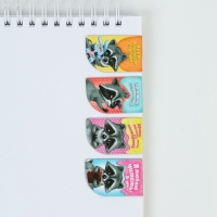 Закладки магнитные для книг, 4 шт &laquo;Читаем вместе с енотом&raquo;