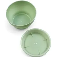 Горшок для цветов с поддоном 0,8 л d14 см h8 см "Фиалочка" зеленый