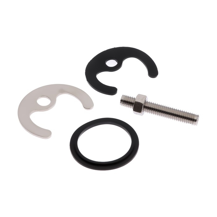 Смеситель для кухни "ЦС-СМ СМ511711", двухвентильный, гибкий излив, латунь, серый