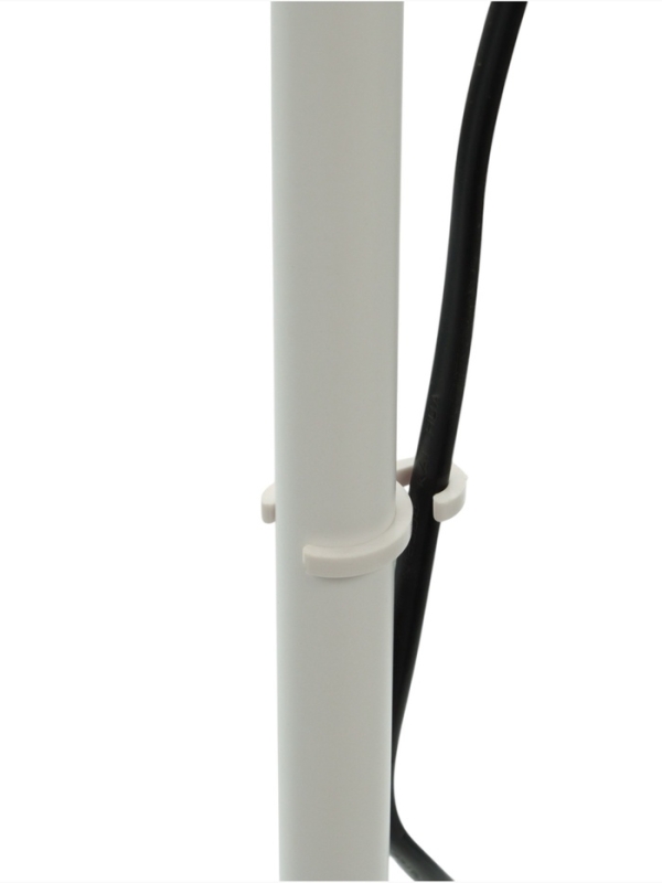 Торшер "Кира" 2х40Вт Е27 белый 36х46х182см