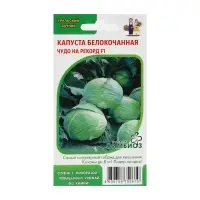 Семена Капусты белокочанной "Чудо на рекорд" F1 позднеспелый,крупнокочанный, 0,3 г