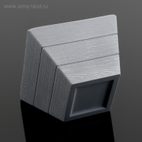 Кашпо пластиковое для цветов «Дощатое», 250 мл, цвет серый Кашпо пластиковое для цветов «Дощатое», 250 мл, цвет серый