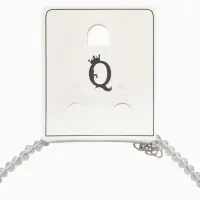 Чокер из бисера &laquo;Хрусталь&raquo;, белый в серебре, 37 см + 5 см доп, цепочка