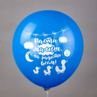 Шар латексный 12" &laquo;Новорождённые. Мальчик&raquo;, шелкография, 2-сторонний, 5 дизайнов, набор 25 шт., МИКС