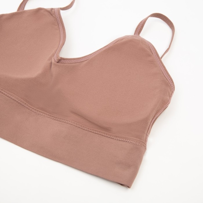 Комплект женский (топ, трусы) цвет кофе, размер 42-44