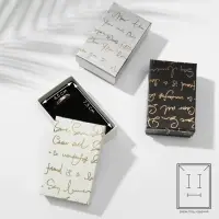 Коробочка подарочная под набор &laquo;Курсив&raquo;, 5&times;8 (размер полезной части 4.5&times;7.5, МИКС, вставка чёрная