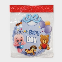 Декоративное украшение (подвеска) "Baby Boy" 28,5х24,5 см см, цв. голубой