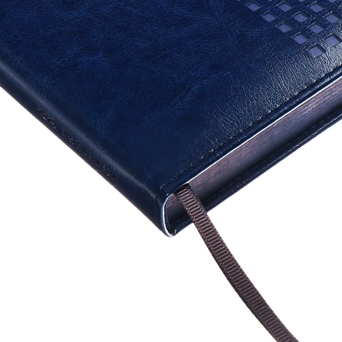 Ежедневник датированный 2025 года, ESCALADA, A5 176 листов, твердая обложка кожзам с поролоном, блинтовое тиснение, перфорация на обложке, блок 70 г/м2, синий Ежедневник датированный 2025 года, ESCALADA, A5 176 листов, твердая обложка кожзам с поролоном, блинтовое тиснение, перфорация на обложке, блок 70 г/м2, синий