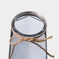 Ваза стекло настольная "Калли" 21х9,5 см, серый