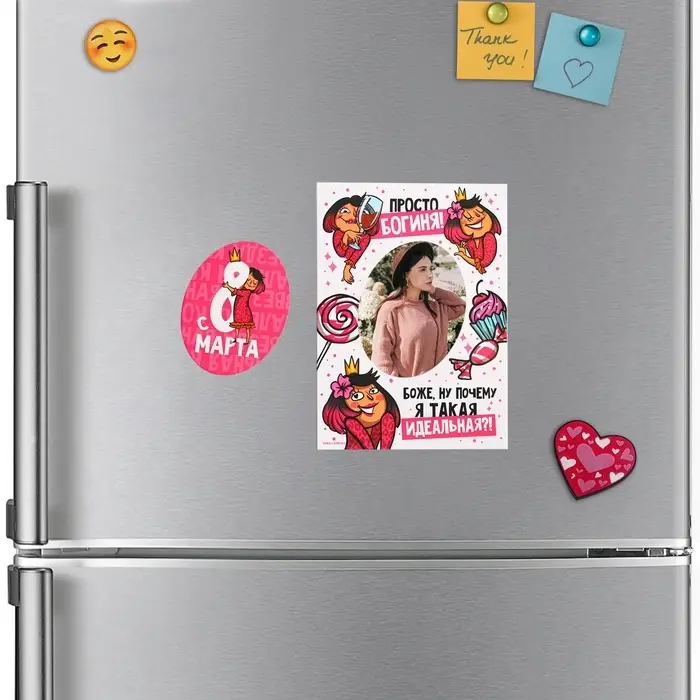 Магнит-фоторамка &laquo;Богиня. 8 Марта&raquo;, 10&times;14 см