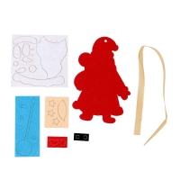 Ёлочная подвеска из фетра своими руками своими руками на новый год &laquo;Дед Мороз&raquo;, новогодний набор для творчества