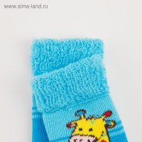 Носки детские махровые &laquo;Жираф&raquo;, цвет бирюзовый, размер 7-8