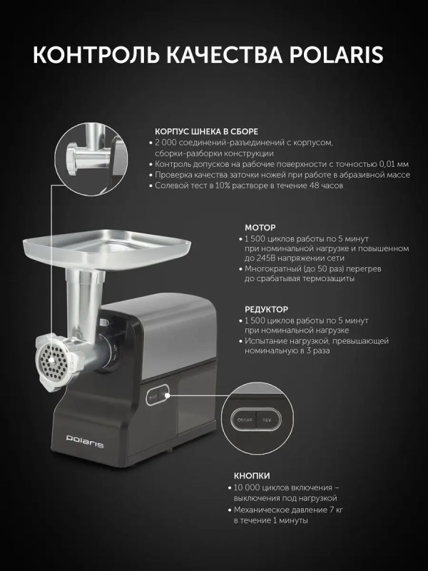 Мясорубка электрическая PMG 2585A RUS с насадками
