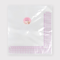 Линейка для кроя и шитья, 21,5 &times; 21,5 см, цвет прозрачный