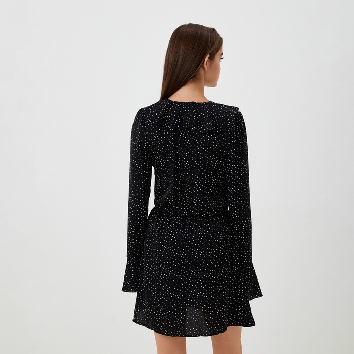 Платье женское MIST с воланами, р. 42, черный Платье женское MIST с воланами, р. 42, черный