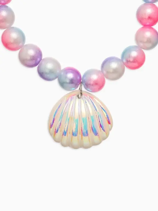 Набор детский &laquo;Выбражулька&raquo; русалочка, 4 пред :клипсы, кольцо, браслет, бусы, бело-розовый   1087536