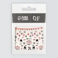 Наклейки для ногтей &laquo;Счастливого Рождества&raquo;, фольгированные, разноцветные