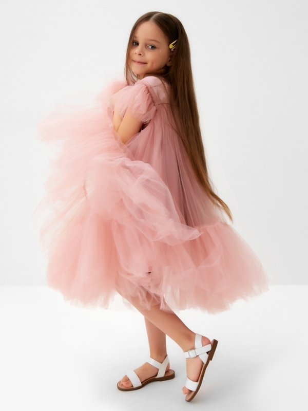 Платье детское с пышной юбкой KAFTAN, рост 98-104, розовый