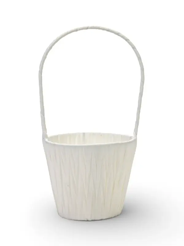 Корзина пластик 12 х 12 х 10 см, ручка__белый