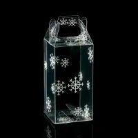 Коробка подарочная новогодняя складная ПВХ &laquo;Праздничное настроение&raquo; 4&times;4&times;8 см