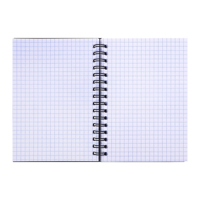 Тетрадь А6 на спирали, 80 листов в клетку, ErichKrause Accent, пластиковая обложка, на резинке, блок офсет 100% белизна, МИКС