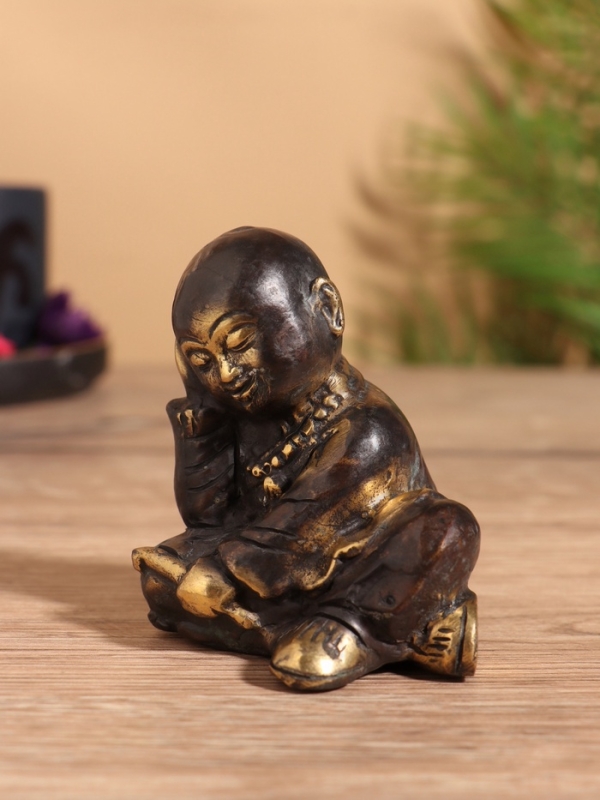 Сувенир бронза "Монах" 7х6х7 см