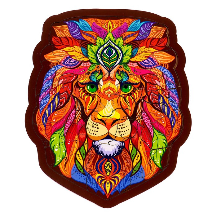 Пазл деревянный фигурный &laquo;Лев&raquo;, 69 элементов