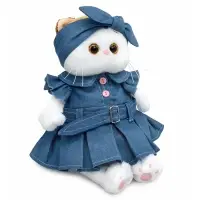 Мягкая игрушка "Кошечка Ли-Ли в платье "Деним", 24 см LK24-176