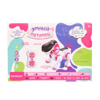 Робот собака &laquo;Ки-Ки&raquo;, программируемый, на пульте управления, интерактивный: звук, свет, танцующий, музыкальный, на батарейках, на русском языке, синий