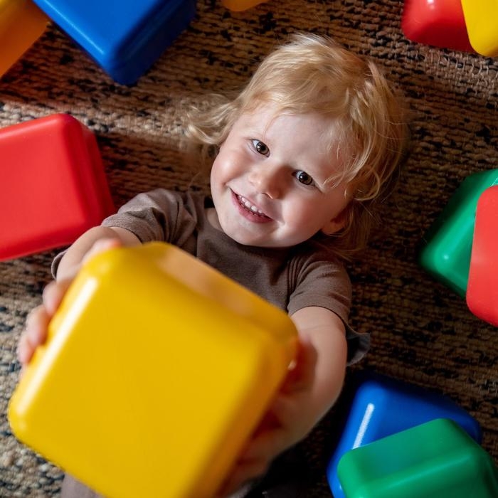 Набор цветных кубиков, 25 штук, 12 &times; 12 см