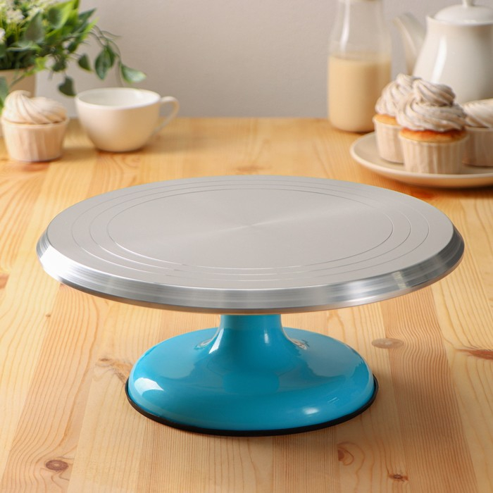 Подставка для торта вращающаяся &laquo;Лазурь&raquo;, d=31 см, цвет МИКС