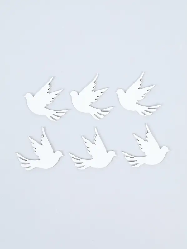 Декор для творчества "голуби" (набор 6 шт)